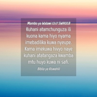 Picture 04 - Mambo ya Walawi 13:17 SWHULB - Kuhani atamchunguza ili kuona kama hiyo nyama - Bible Verse Picture