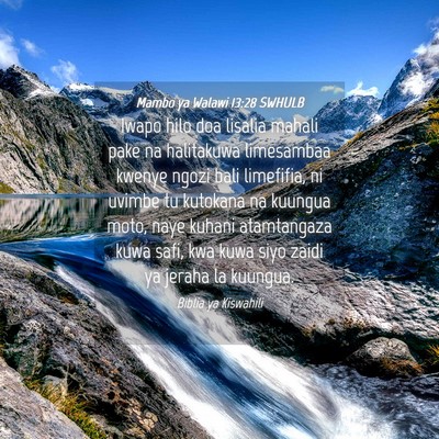 Picture 04 - Mambo ya Walawi 13:28 SWHULB - Iwapo hilo doa lisalia mahali pake na halitakuwa - Bible Verse Picture