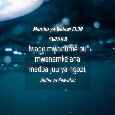 Picture 04 - Mambo ya Walawi 13:38 SWHULB - Iwapo mwanume au mwanamke ana madoa juu ya - Bible Verse Picture