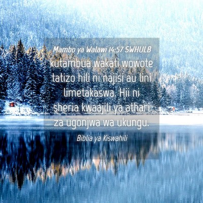 Picture 04 - Mambo ya Walawi 14:57 SWHULB - kutambua wakati wowote tatizo hili ni najisi au - Bible Verse Picture