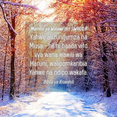 Picture 04 - Mambo ya Walawi 16:1 SWHULB - Yahwe alizungumza na Musa - hii ni baada vifo vya - Bible Verse Picture
