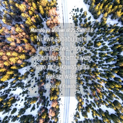 Picture 04 - Mambo ya Walawi 18:25 SWHULB - Ni kwa sababu nchi imenajisiwa, hivyo niliiadhibu - Bible Verse Picture