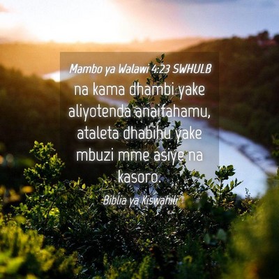Picture 04 - Mambo ya Walawi 4:23 SWHULB - na kama dhambi yake aliyotenda anaifahamu, - Bible Verse Picture