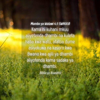 Picture 04 - Mambo ya Walawi 4:3 SWHULB - Kama ni kuhani mkuu aliyetenda dhambi na kuleta - Bible Verse Picture