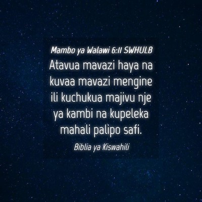 Picture 04 - Mambo ya Walawi 6:11 SWHULB - Atavua mavazi haya na kuvaa mavazi mengine ili - Bible Verse Picture