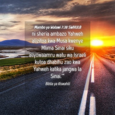 Picture 04 - Mambo ya Walawi 7:38 SWHULB - ni sheria ambazo Yahweh alizitoa kwa Musa kwenye - Bible Verse Picture