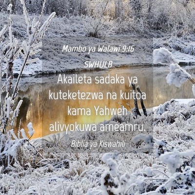 Picture 04 - Mambo ya Walawi 9:16 SWHULB - Akaileta sadaka ya kuteketezwa na kuitoa kama - Bible Verse Picture