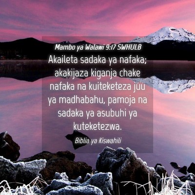 Picture 04 - Mambo ya Walawi 9:17 SWHULB - Akaileta sadaka ya nafaka; akakijaza kiganja - Bible Verse Picture