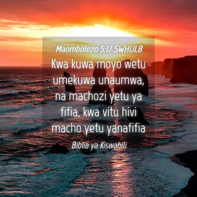 Picture 04 - Maombolezo 5:17 SWHULB - Kwa kuwa moyo wetu umekuwa unaumwa, na machozi - Bible Verse Picture