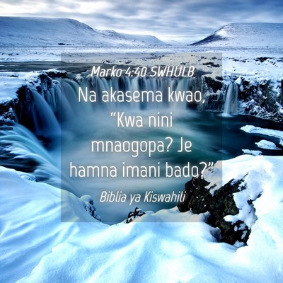Picture 04 - Marko 4:40 SWHULB - Na akasema kwao, “Kwa nini mnaogopa? Je hamna - Bible Verse Picture
