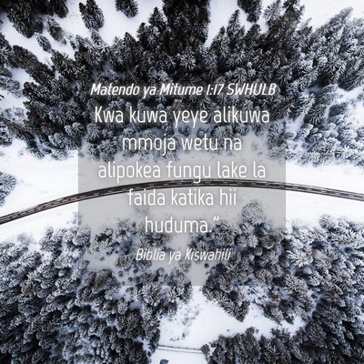 Picture 04 - Matendo ya Mitume 1:17 SWHULB - Kwa kuwa yeye alikuwa mmoja wetu na alipokea - Bible Verse Picture