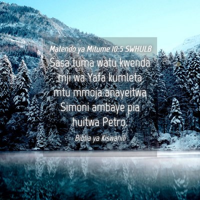 Picture 04 - Matendo ya Mitume 10:5 SWHULB - Sasa tuma watu kwenda mji wa Yafa kumleta mtu - Bible Verse Picture