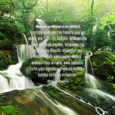 Picture 04 - Matendo ya Mitume 12:20 SWHULB - Herode alikuwa na hasira juu ya watu wa Tiro na - Bible Verse Picture