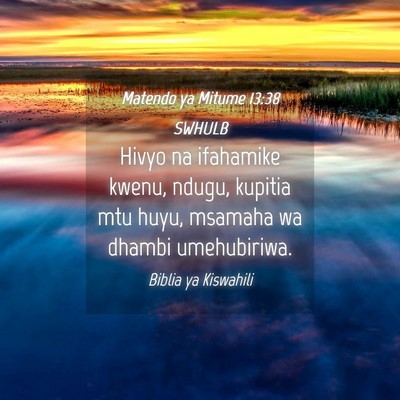 Picture 04 - Matendo ya Mitume 13:38 SWHULB - Hivyo na ifahamike kwenu, ndugu, kupitia mtu - Bible Verse Picture