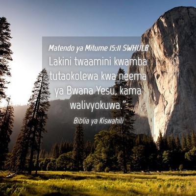 Picture 04 - Matendo ya Mitume 15:11 SWHULB - Lakini twaamini kwamba tutaokolewa kwa neema ya - Bible Verse Picture