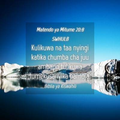 Picture 04 - Matendo ya Mitume 20:8 SWHULB - Kulikuwa na taa nyingi katika chumba cha juu - Bible Verse Picture