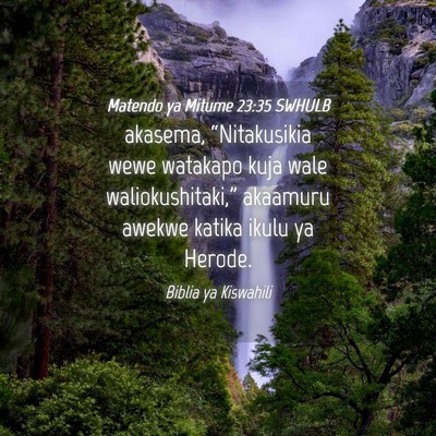 Picture 04 - Matendo ya Mitume 23:35 SWHULB - akasema, “Nitakusikia wewe watakapo kuja wale - Bible Verse Picture