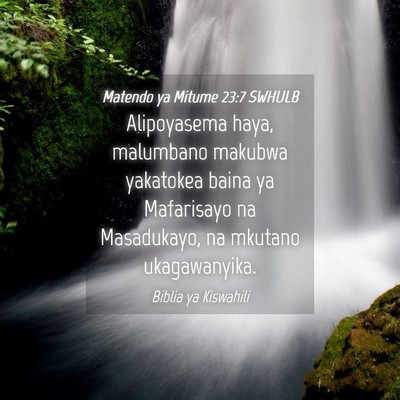 Picture 04 - Matendo ya Mitume 23:7 SWHULB - Alipoyasema haya, malumbano makubwa yakatokea - Bible Verse Picture
