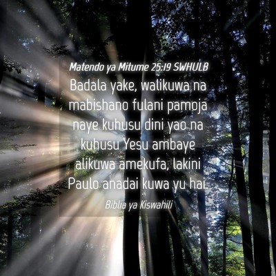 Picture 04 - Matendo ya Mitume 25:19 SWHULB - Badala yake, walikuwa na mabishano fulani pamoja - Bible Verse Picture
