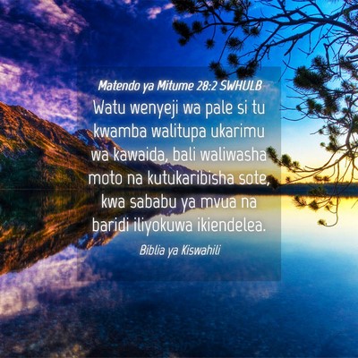 Picture 04 - Matendo ya Mitume 28:2 SWHULB - Watu wenyeji wa pale si tu kwamba walitupa - Bible Verse Picture