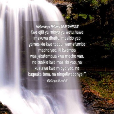 Picture 04 - Matendo ya Mitume 28:27 SWHULB - Kwa ajili ya mioyo ya watu hawa imekuwa dhaifu, - Bible Verse Picture
