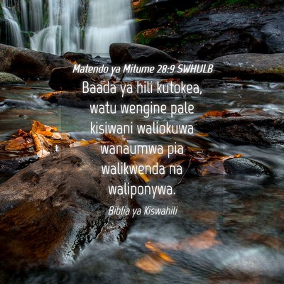 Picture 04 - Matendo ya Mitume 28:9 SWHULB - Baada ya hili kutokea, watu wengine pale kisiwani - Bible Verse Picture