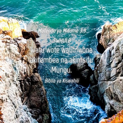 Picture 04 - Matendo ya Mitume 3:9 SWHULB - Watu wote walimwona akitembea na akimsifu - Bible Verse Picture