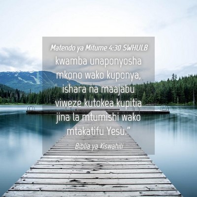 Picture 04 - Matendo ya Mitume 4:30 SWHULB - kwamba unaponyosha mkono wako kuponya, ishara na - Bible Verse Picture