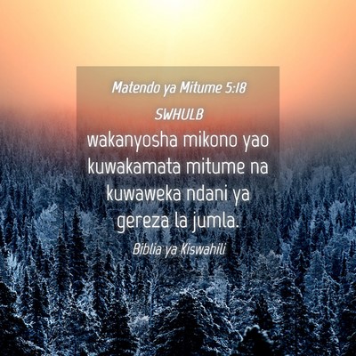 Picture 04 - Matendo ya Mitume 5:18 SWHULB - wakanyosha mikono yao kuwakamata mitume na - Bible Verse Picture