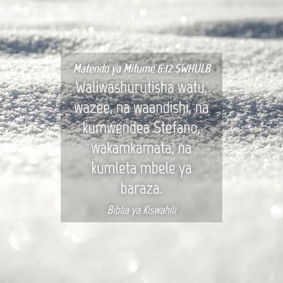 Picture 04 - Matendo ya Mitume 6:12 SWHULB - Waliwashurutisha watu, wazee, na waandishi, na - Bible Verse Picture