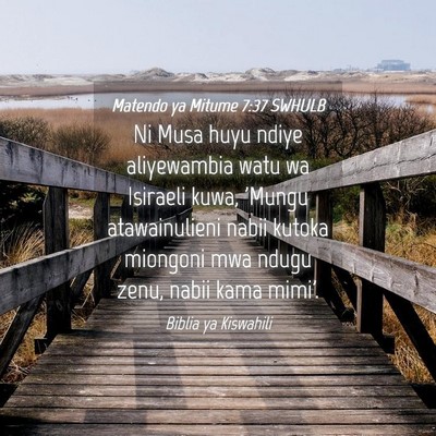 Picture 04 - Matendo ya Mitume 7:37 SWHULB - Ni Musa huyu ndiye aliyewambia watu wa Isiraeli - Bible Verse Picture