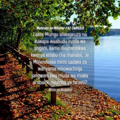 Picture 04 - Matendo ya Mitume 7:42 SWHULB - Lakini Mungu aliwageuza na kuwapa waabudu nyota - Bible Verse Picture