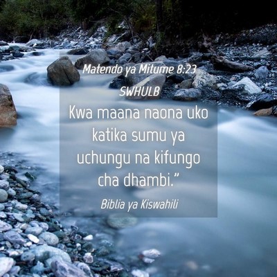 Picture 04 - Matendo ya Mitume 8:23 SWHULB - Kwa maana naona uko katika sumu ya uchungu na - Bible Verse Picture