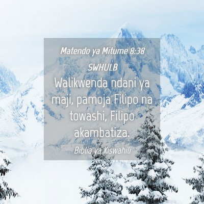 Picture 04 - Matendo ya Mitume 8:38 SWHULB - Walikwenda ndani ya maji, pamoja Filipo na - Bible Verse Picture