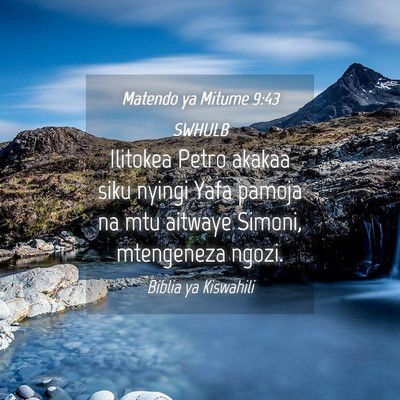 Picture 04 - Matendo ya Mitume 9:43 SWHULB - Ilitokea Petro akakaa siku nyingi Yafa pamoja na - Bible Verse Picture