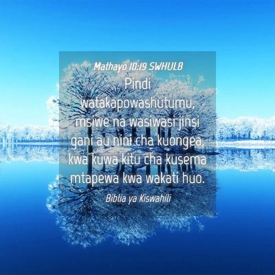 Picture 04 - Mathayo 10:19 SWHULB - Pindi watakapowashutumu, msiwe na wasiwasi jinsi - Bible Verse Picture