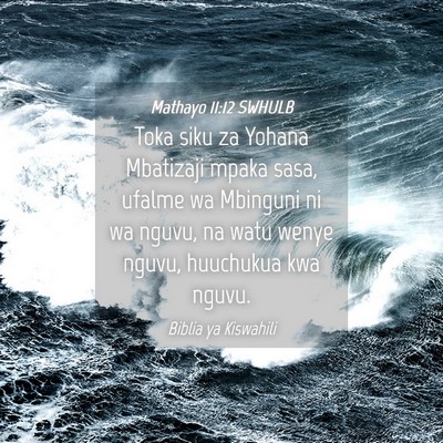 Picture 04 - Mathayo 11:12 SWHULB - Toka siku za Yohana Mbatizaji mpaka sasa, ufalme - Bible Verse Picture
