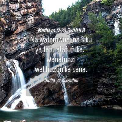 Picture 04 - Mathayo 17:23 SWHULB - Na watamwua, na siku ya tatu atafufuka.” - Bible Verse Picture