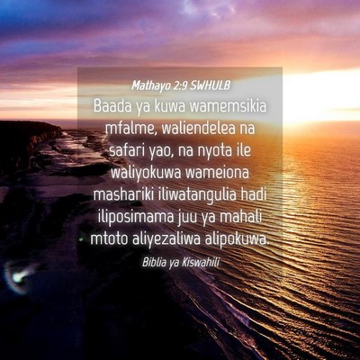 Picture 04 - Mathayo 2:9 SWHULB - Baada ya kuwa wamemsikia mfalme, waliendelea na - Bible Verse Picture
