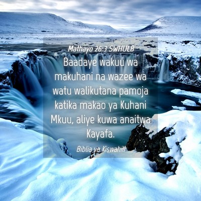 Picture 04 - Mathayo 26:3 SWHULB - Baadaye wakuu wa makuhani na wazee wa watu - Bible Verse Picture