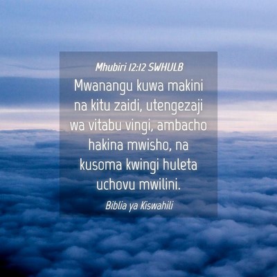 Picture 04 - Mhubiri 12:12 SWHULB - Mwanangu kuwa makini na kitu zaidi, utengezaji wa - Bible Verse Picture