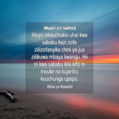 Picture 04 - Mhubiri 2:17 SWHULB - Hivyo nikauchukia uhai kwa sababu kazi zote - Bible Verse Picture