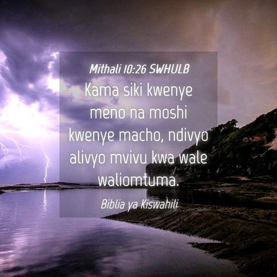 Picture 04 - Mithali 10:26 SWHULB - Kama siki kwenye meno na moshi kwenye macho, - Bible Verse Picture