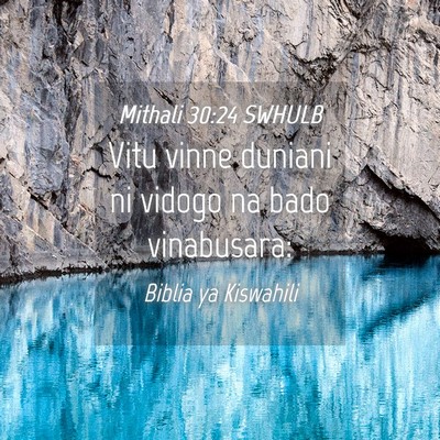 Picture 04 - Mithali 30:24 SWHULB - Vitu vinne duniani ni vidogo na bado - Bible Verse Picture
