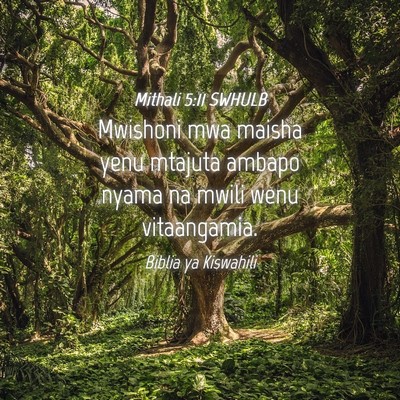 Picture 04 - Mithali 5:11 SWHULB - Mwishoni mwa maisha yenu mtajuta ambapo nyama na - Bible Verse Picture