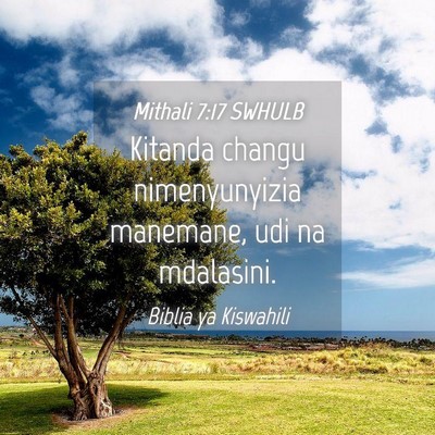 Picture 04 - Mithali 7:17 SWHULB - Kitanda changu nimenyunyizia manemane, udi na - Bible Verse Picture