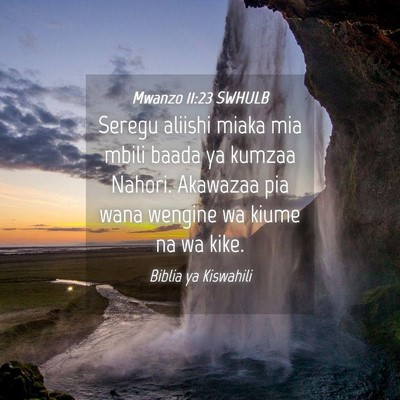 Picture 04 - Mwanzo 11:23 SWHULB - Seregu aliishi miaka mia mbili baada ya kumzaa - Bible Verse Picture
