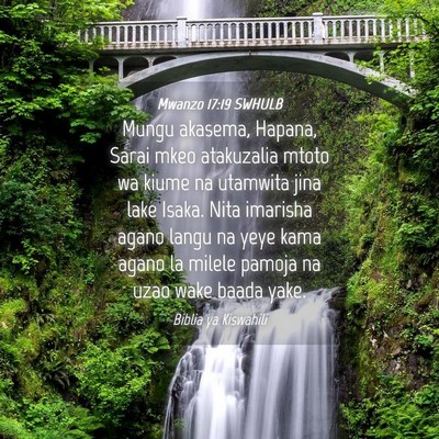 Picture 04 - Mwanzo 17:19 SWHULB - Mungu akasema, Hapana, Sarai mkeo atakuzalia - Bible Verse Picture