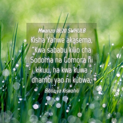 Picture 04 - Mwanzo 18:20 SWHULB - Kisha Yahwe akasema, “Kwa sababu kilio cha - Bible Verse Picture