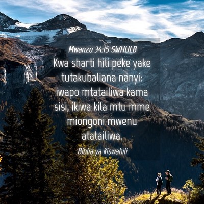 Picture 04 - Mwanzo 34:15 SWHULB - Kwa sharti hili peke yake tutakubaliana nanyi: - Bible Verse Picture
